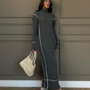 שמלת ליז אפור