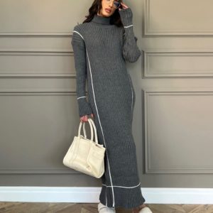 שמלת ליז אפור