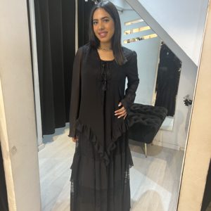 שמלת שיפון שחור