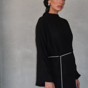 חליפת שיפון שחור