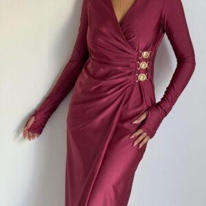 שמלת אנאל מעטפת דובדבן