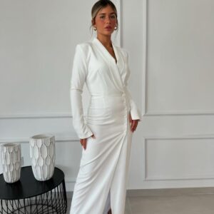 שמלת מעטפה דניאל לבן