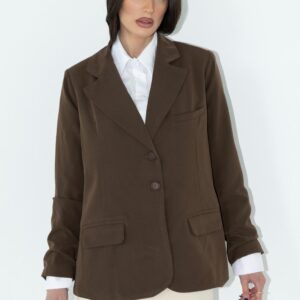 בלייזר מחויט חום