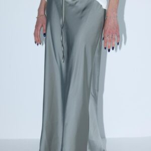 חצאית מורגן ירוק אפור