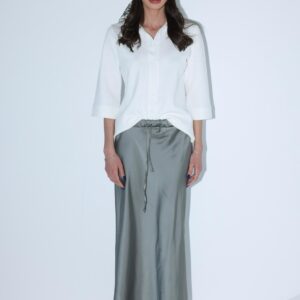 חצאית מורגן ירוק אפור