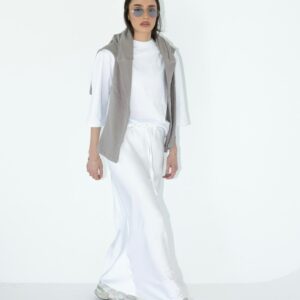 חצאית מורגן לבן