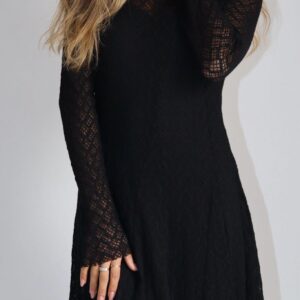 שמלת תחרה שחור
