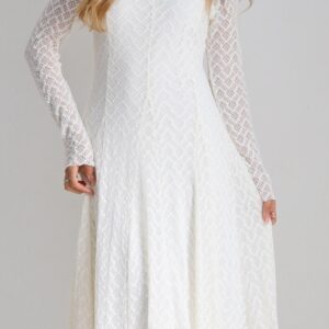 שמלת תחרה לבן