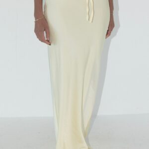 חצאית מורגן צהוב בננה