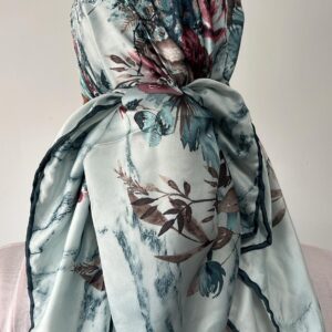 מטפחת משי כחול