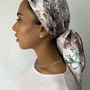 מטפחת משי חום