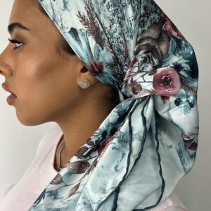 מטפחת משי כחול