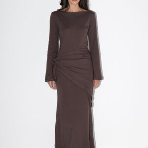 שמלת שילה חום