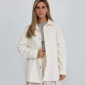 ג'קט אובר סייז שמנת