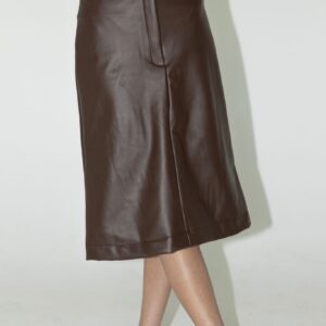 חצאית עור חום