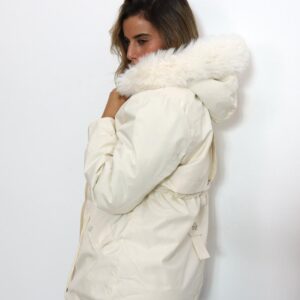 מעיל פוך שמנת