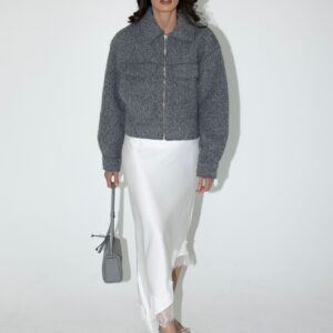 חצאית תחרה לבן