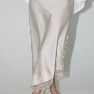 חצאית תחרה שמנת