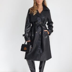 מעיל טרנץ שחור