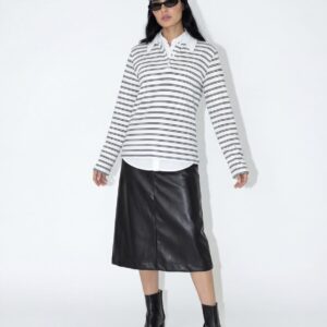 חולצת פסים לבן