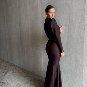 שמלת ורוניקה חום