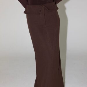 חצאית קיפול חום