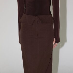 חצאית קיפול חום