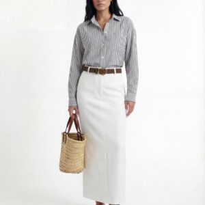 חצאית מחויטת לבן