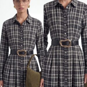 שמלת משבצות שחור