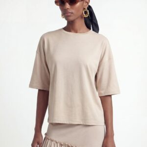 חליפה אלכסונית קרם