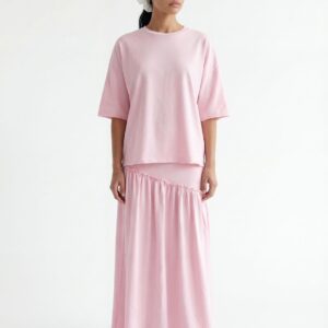 חליפה אלכסונית ורוד