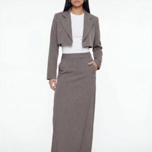 חליפת בליס אפור פסים