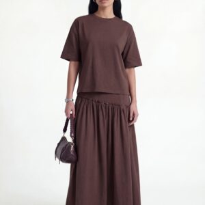 חליפה אלכסונית חום