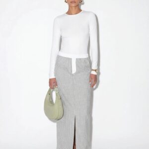 חצאית פלורי לבן