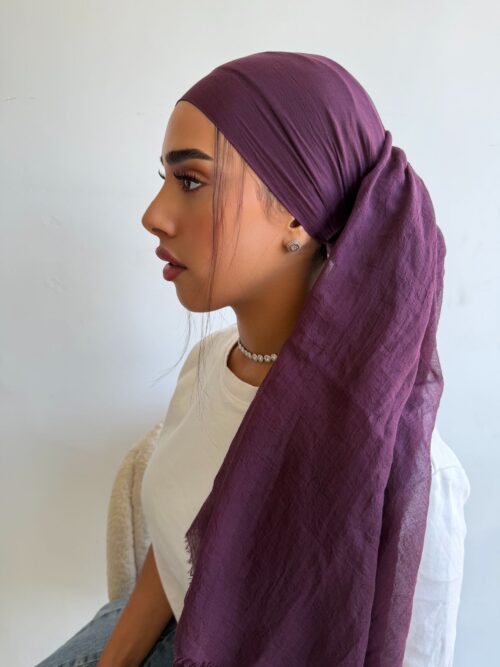 מטפחת קרינקל חלק סגול